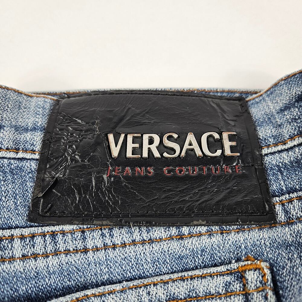 Y2k Versace Jeans Couture Denim Distressed - Size 31 - Picture 4 of 6